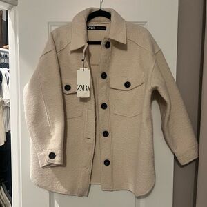 Zara soft overshirt NWT
